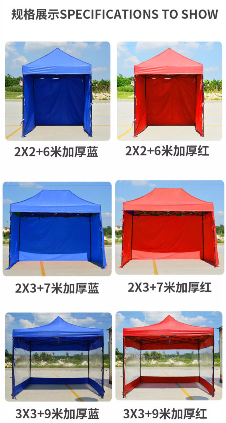 Street Vendor Square Tent Windproof Cover Outdoor Four-Corner Sunshade Rainproof Warm Windproof Transparent Cover Wholesale