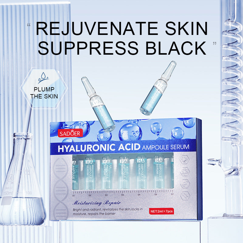 Full English Ampoule Essence SADOER Golden Hyaluronic Acid VC Moisturizing and nourishing  Foreign Trade Live Wholesale