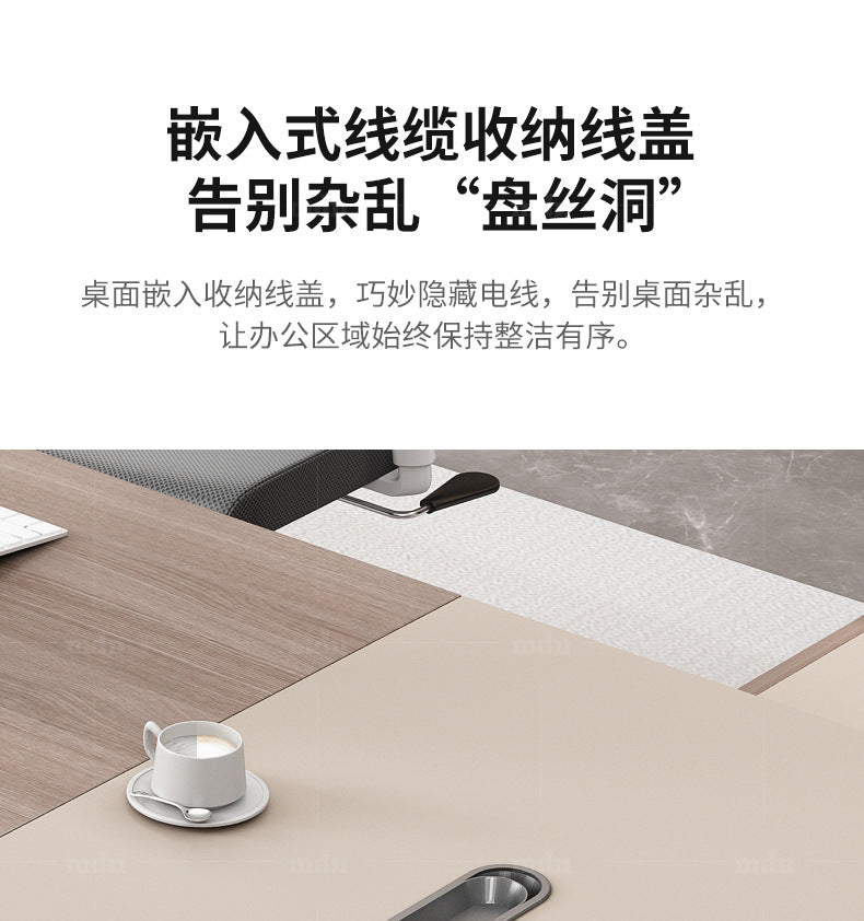 Office Desk Boss Desk and Chair Set Manager Supervisor Light Luxury High-End Office Desk and Chair Set Executive Office Desk