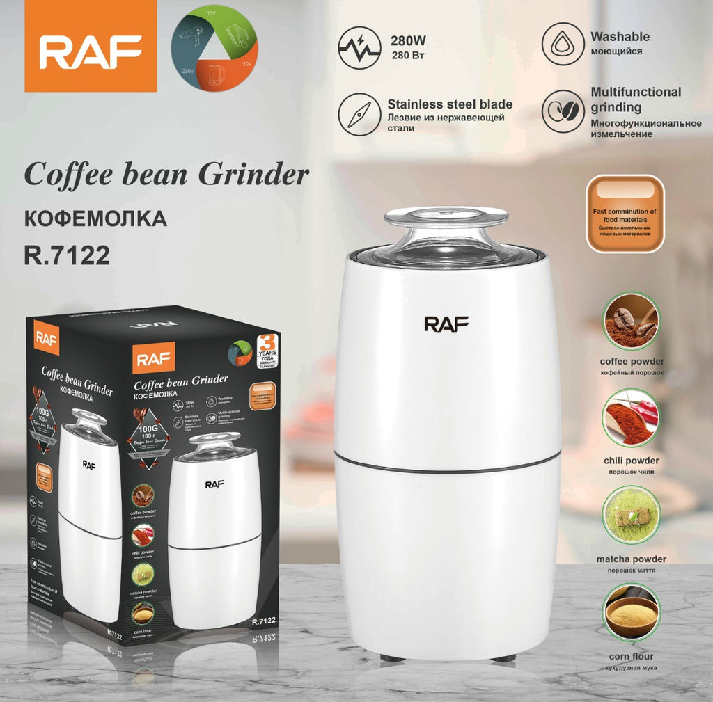 RAF EU Standard Coffee Grinder Electric Bean Grinder Grinder Mill Small Household R.7122