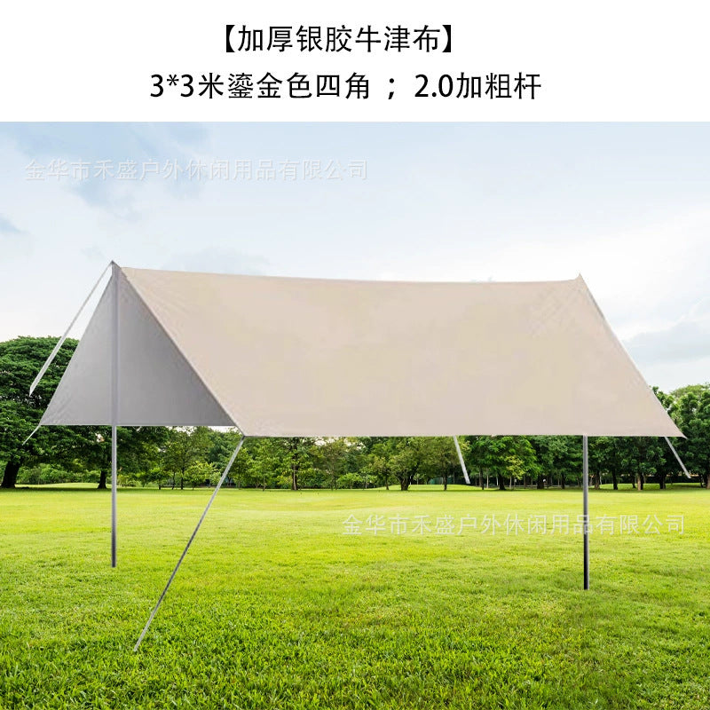 Camping Tarp Wholesale In Stock Camping Tent Outdoor Sunshade Portable Sun Protection Rainproof Tarp Tent