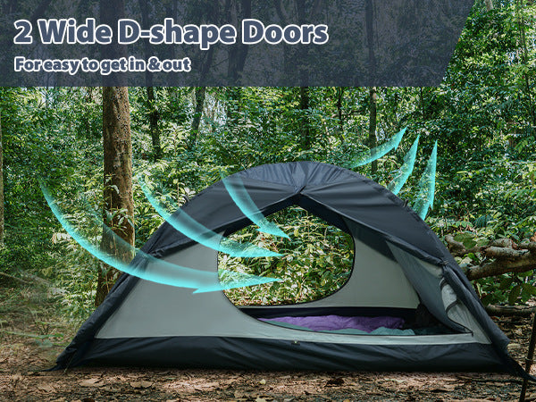 Jituo New Lightweight Tent Outdoor Camping Gear Hiking Aluminum Pole Mountaineering Tent Rainproof Camping Equipment