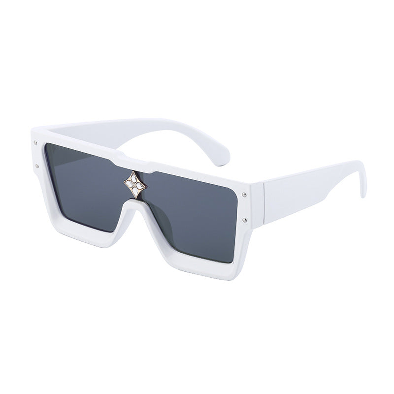 2025European and American 0k Rich Women Large Frame Sunglasses New One-piece Internet Celebrity Sunglasses for Women Trendy sunglasses