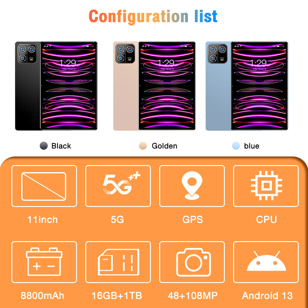Pad 6 Max Android Tablet16+1T Large Screen Eye Protection Tablet Manufacturer In Stock Wholesale