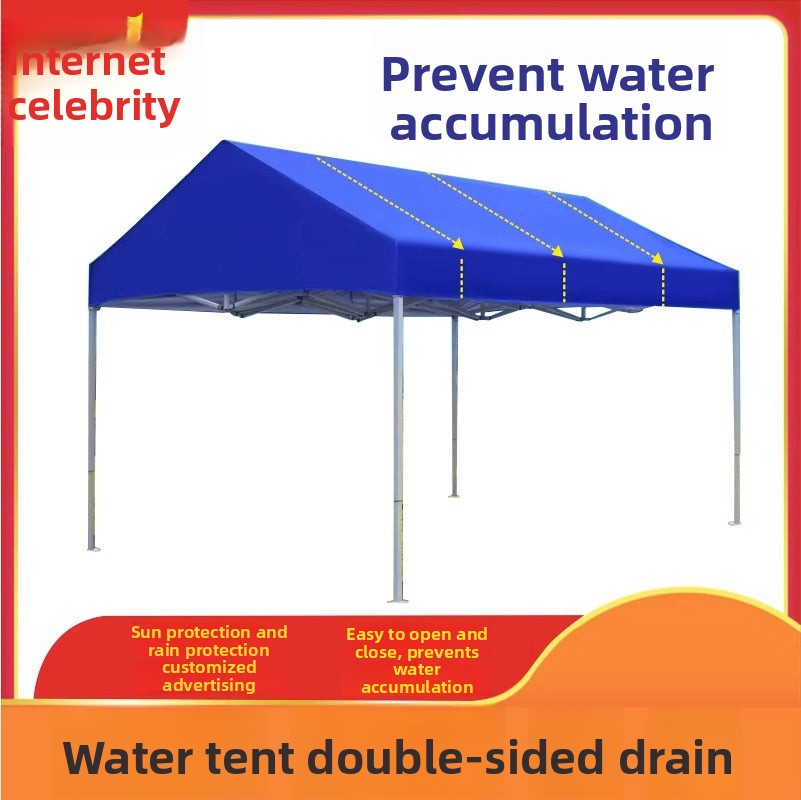 Outdoor Waterproof Advertising Tent Sunshade Umbrella Folding Printed Four-legged Sunshade Canopy Parking Shed Four-corner Tent