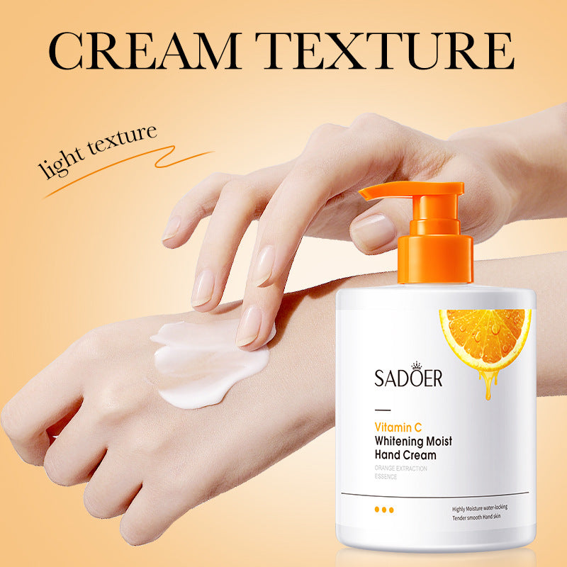 Pump Head Hand Cream450g SADOER Vitamin C Aloe Vera Whitening Large Capacity Cross-Border Wholesale