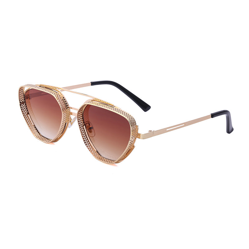 New Hollow Sunglasses for Men, European and American Retro Steampunk Irregular Sunglasses, Fashion Glasses sunglasses