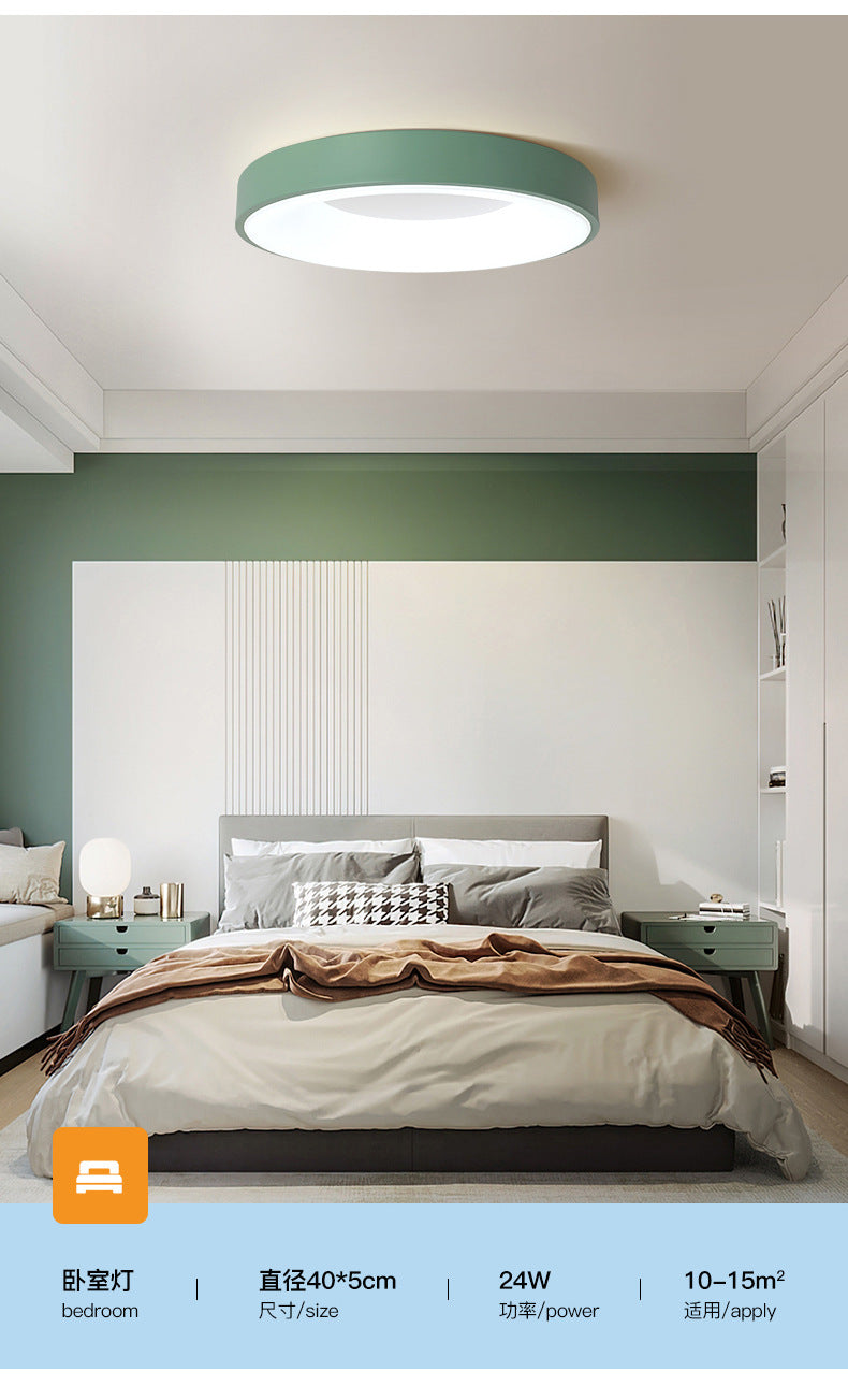 Nordic Ceiling Light led Bedroom Lamp Round Tmall Smart Children's Room Lamp Creative Iron Art Kindergarten Lighting