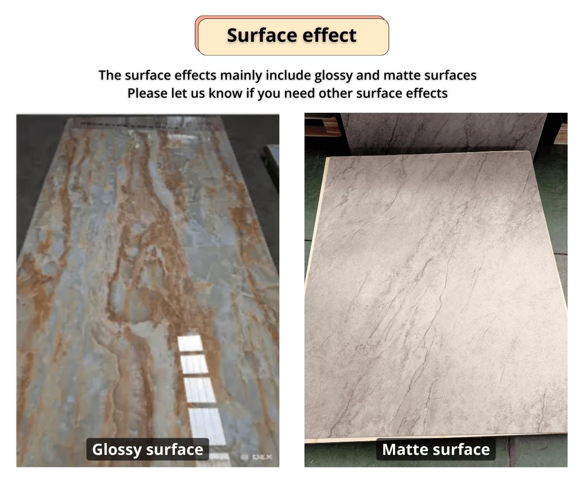 Waterproof Modern  Marble Inside Click Pvc Spc Flooring Panel