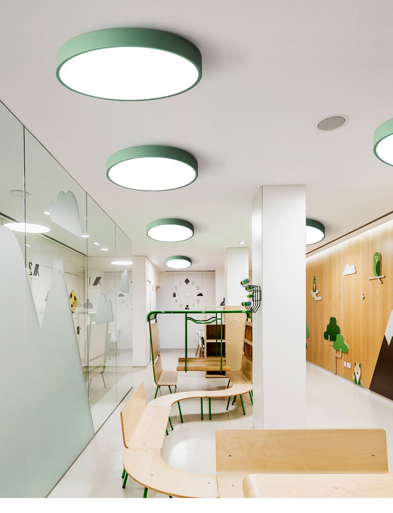 Bedroom Lamp Ceiling Lamp Modern Simple Warm Macaron Lighting led Nordic Round Living Room Children's Room Lamp