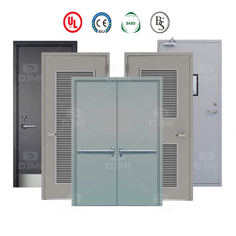 Factory Direct Supplier Security Emergency Exit Fire Resistant Single/double Doors With Push Bar