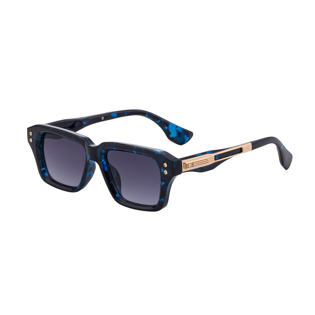 2025New European and American Fashion Square Frame Sunglasses for Men, Unique Small Frame, High-End Trendy Sun Protection Sunglasses for Men