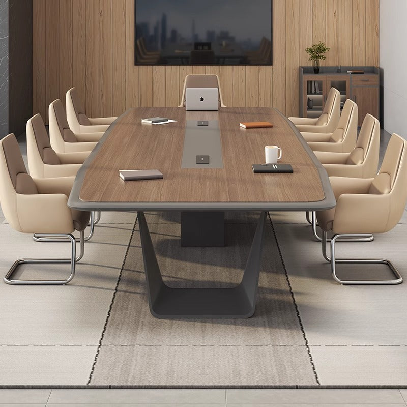 Office Conference Table Long Table Simple Modern Long Strip Table Conference Room Table and Chair Set Lacquered Large Employee Training Table