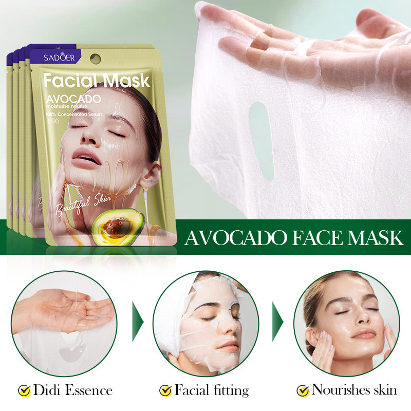 Honey Avocado Nourishing Mask SADOER Moisturizing and Hydrating Face Mask Cross-Border Wholesale