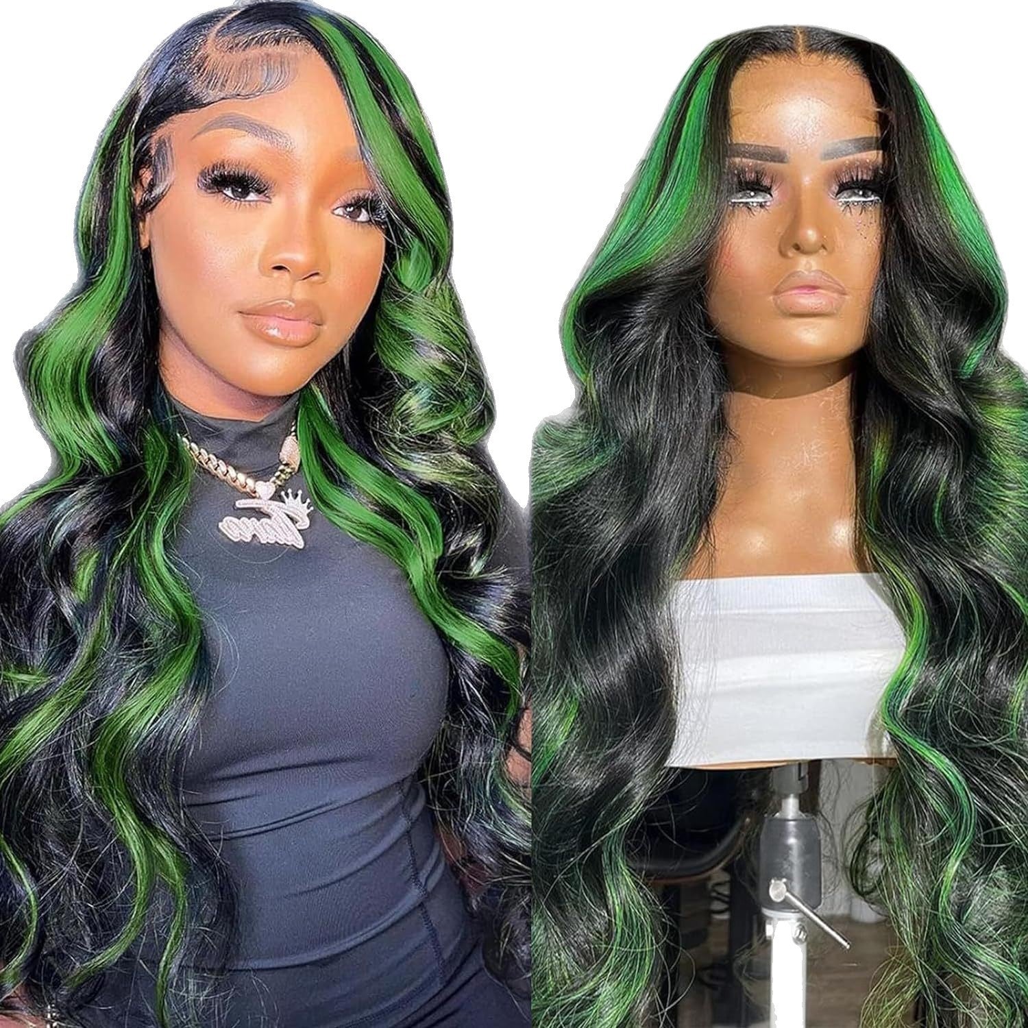 13*6 Lace Front Synthetic Wavy Wig Cross-border Hand Crochet Wig