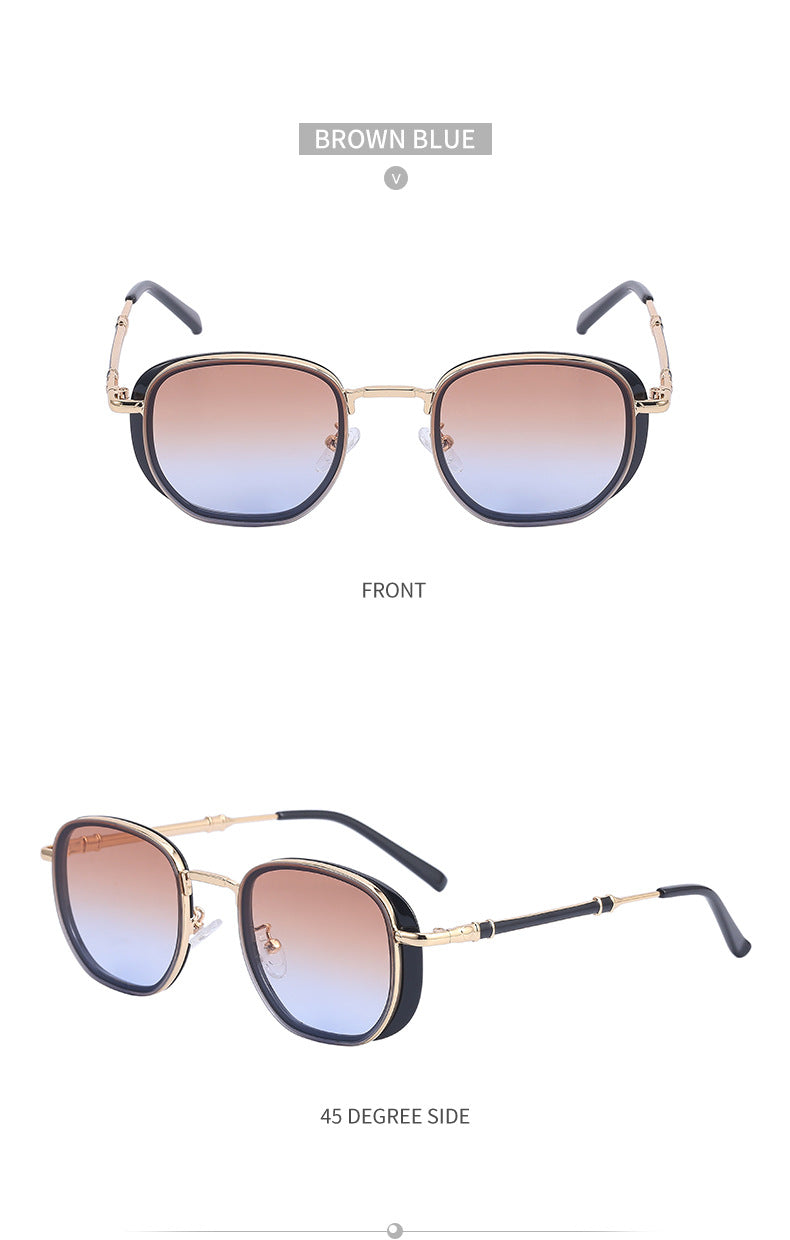 Vintage Steampunk Sunglasses for Men Small Square Frame Sunglasses Trendy Sunglasses Wholesale Driving Glasses shades