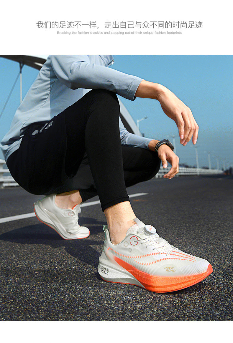 Red Rabbit8PRO Full-length Carbon Plate Men's and Women's Youth Racing Breathable Mesh Running Shoes Rotating Buckle Shock-absorbing Sports Shoes