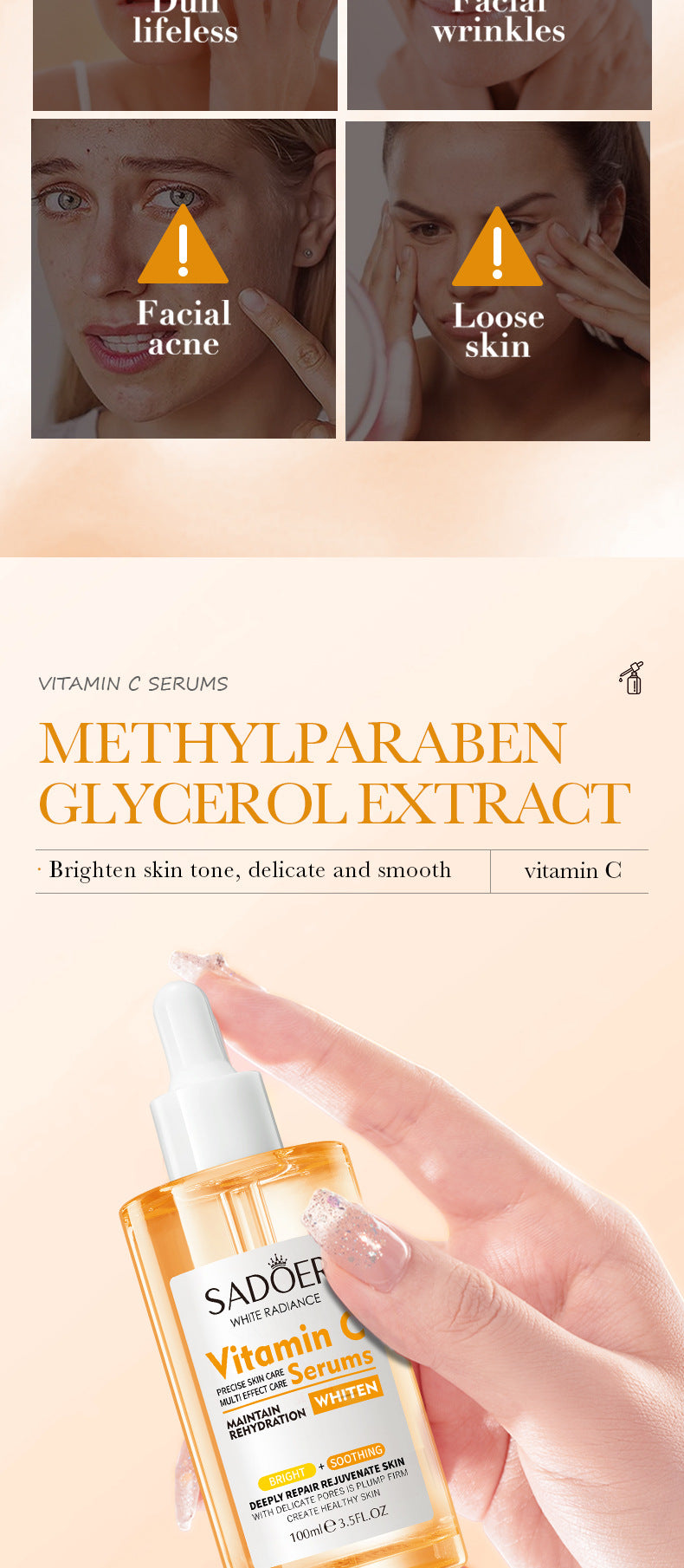 Full English Sakura Essence100ml SADOER Collagen elastic moisturizing essence  wholesale