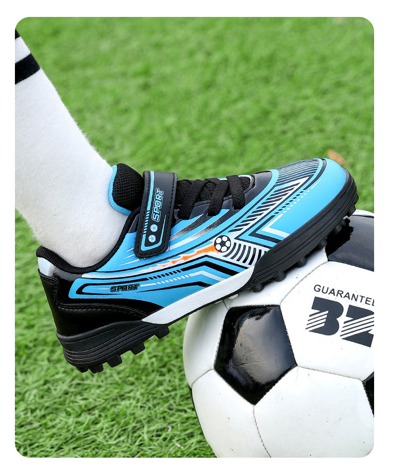 Professional Boys' Lightweight Breathable Training Shoes with Velcro for Primary and Secondary School Students2025Fashion Trendy Short Spike Sneakers