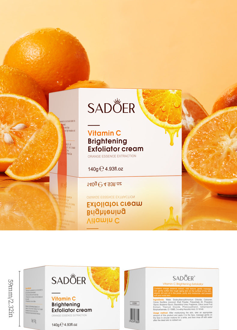 Vitamin C Lotion140g SADOER Deep Cleansing Gel Scrub Cross-Border Foreign Trade Wholesale
