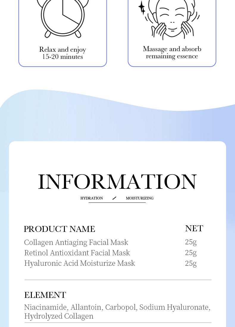 Foreign Trade  BIOAOUA Hyaluronic Acid Moisturizing Mask Moisturizing Brightening Hydrating Mask Skin Care Products Genuine Wholesale