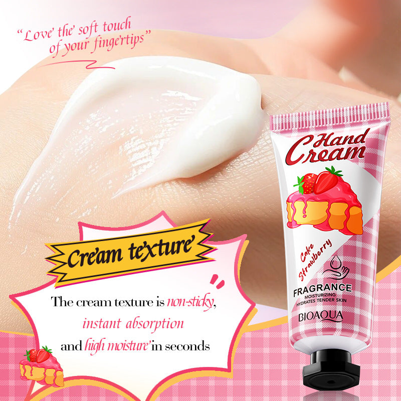 Full English Strawberry Cake Hand Cream BIOAOUA Fragrance Hand Cream  Foreign Trade Wholesale