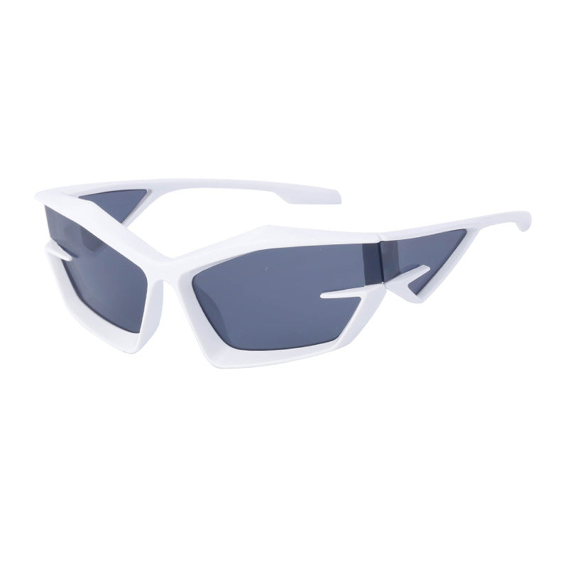 European and American style unique shaped sunglasses for men Y2K Millennium Future Technology Sunglasses for Women Trendy Glasses Wholesale