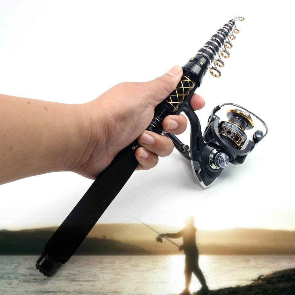 Wholesale2.1Mi Hard Fishing Rod Ultra-Lightweight High-Strength Carbon Fiber Sea Fishing Boat Fishing Universal Rod European and American Fishing Gear