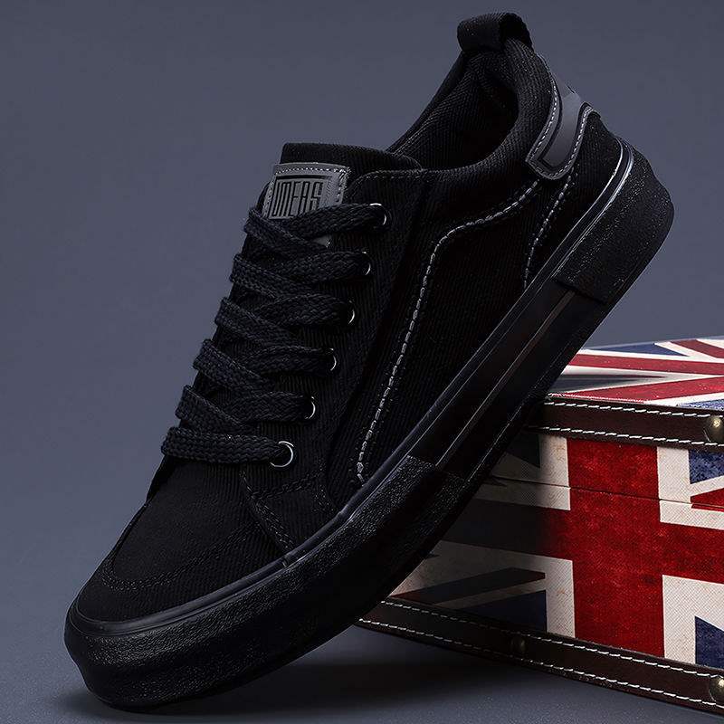 2025Autumn New Men's Shoes Low-top Breathable Flat Sneakers Men's Casual Shoes Korean Style Versatile Canvas Shoes