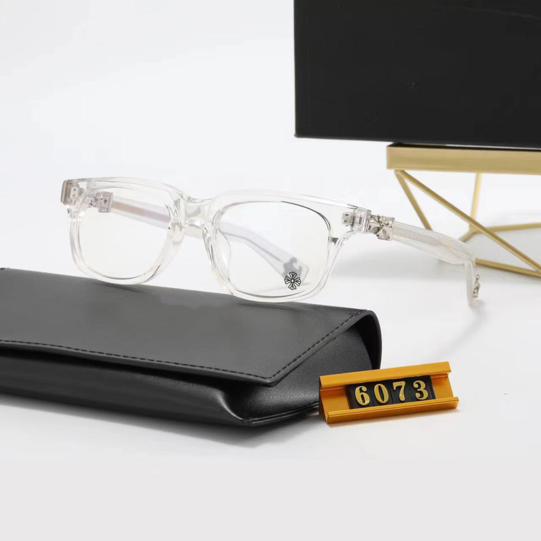 New European and American Style Sunglasses for Men and Women, Square Frame, Classic Travel Fashion Optical Glasses6073
