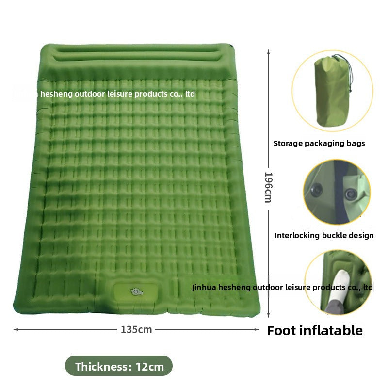Thickened Outdoor Foldable Portable Tent Nap Mat Ground Mat Moisture-Proof Mat Single Double Egg Nest Mat Inflatable Mat Other