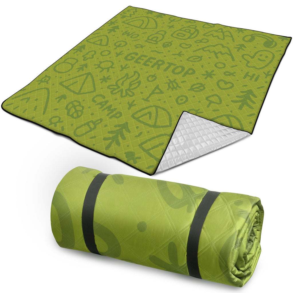 New Moisture-Proof Mat Outdoor Camping Thickened Picnic Mat Graffiti Style2*2Mi Ultrasonic Tent Mat