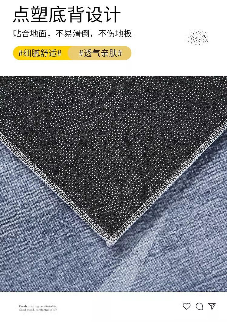Carpet for Living Room Large Area Easy to Maintain Sofa Coffee Table Decorative Rug Home Entrance Study Room Dirt-Resistant Crystal Velvet Carpet