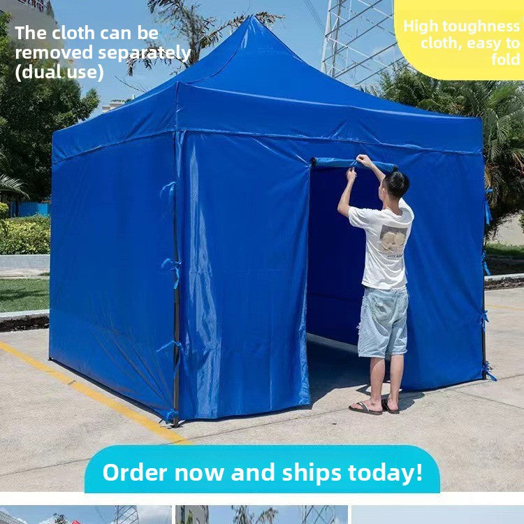 Transparent Tent Enclosure Outdoor Four-Corner Windproof Rainproof Canopy Enclosure Rain and Wind Protection Thickened Four-Leg Umbrella Rain Shelter Wholesale