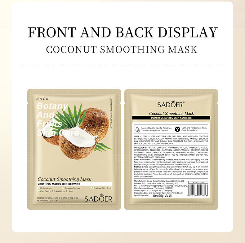 Fruit Mask SADOER Avocado Rose Hydrating Moisturizing Tablets Cross-border Foreign Trade Skincare Wholesale