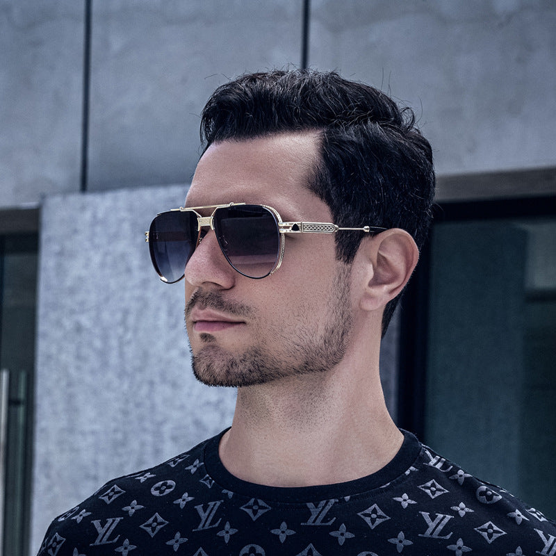 Double Bridge Toad Glasses Men's European and American Fashion Punk Style Sunglasses Outdoor Sports Sun Protection Glasses sunglasses