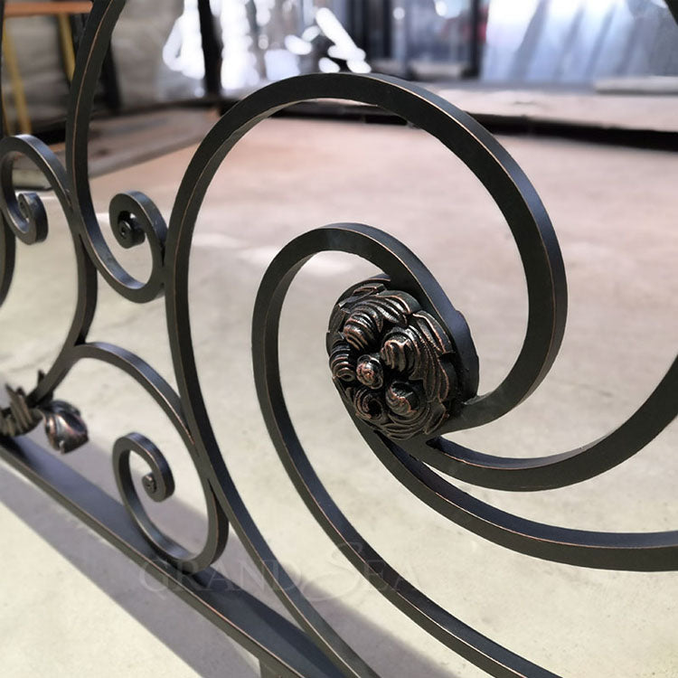 High Quality Modern Villa Residential Stair Wrought Iron Handrail with Customized Color & Size Long Service Life