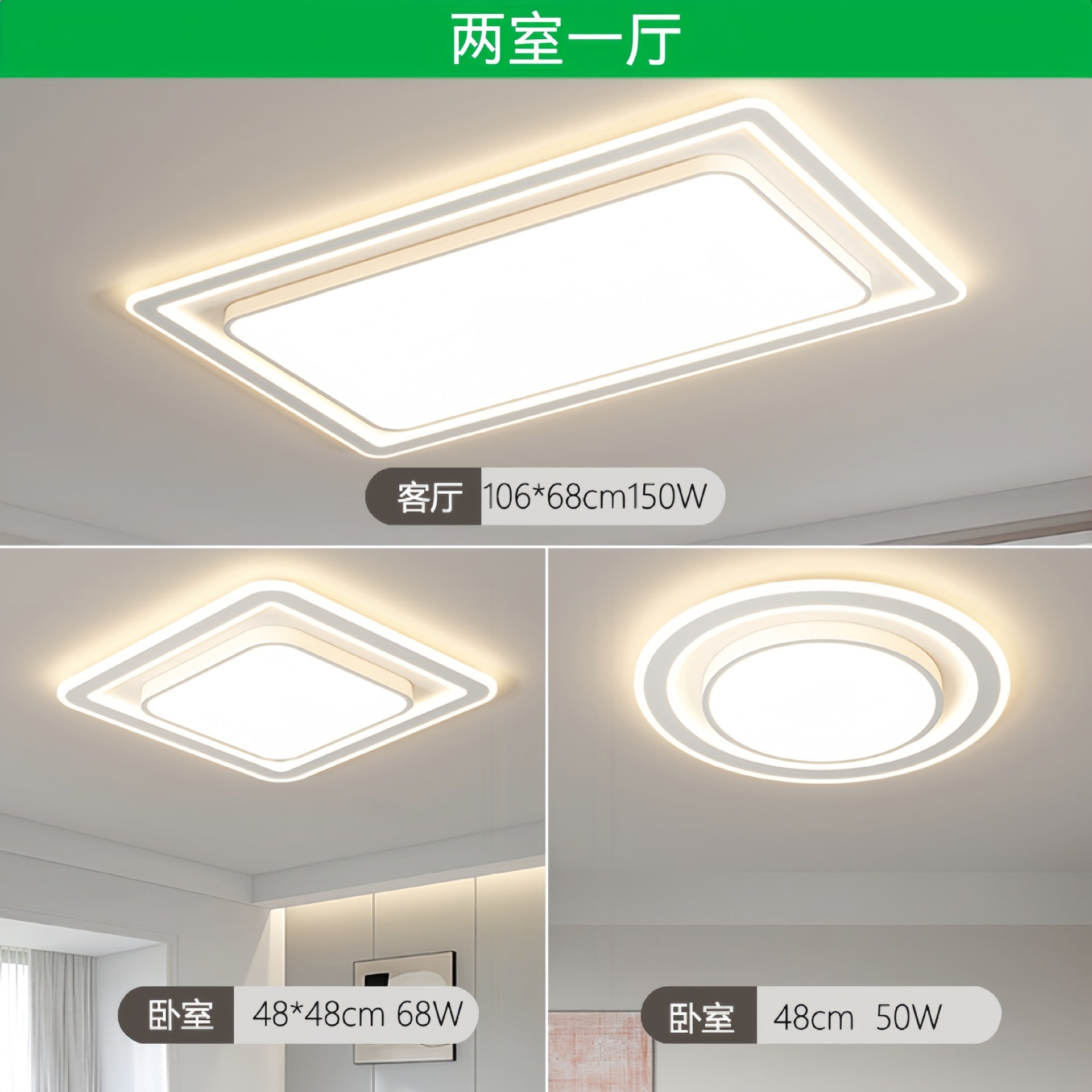 Eye Protection Ceiling Lamp Modern Minimalist Living Room Lamp Full Spectrum LED Bedroom Lamp Zhongshan Lighting Package Installation