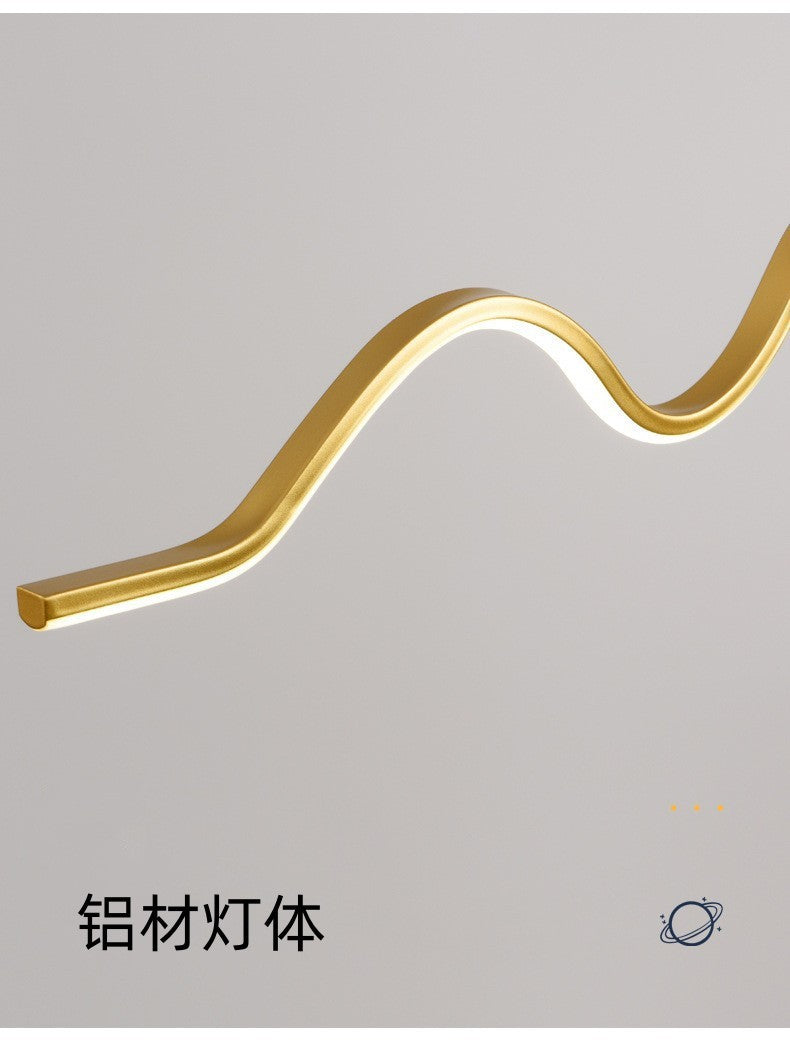 Restaurant Pendant Light Luxury Dining Room Table Bar Counter Lighting Modern Minimalist Moon Lamp Minimalist Long Strip Restaurant Light