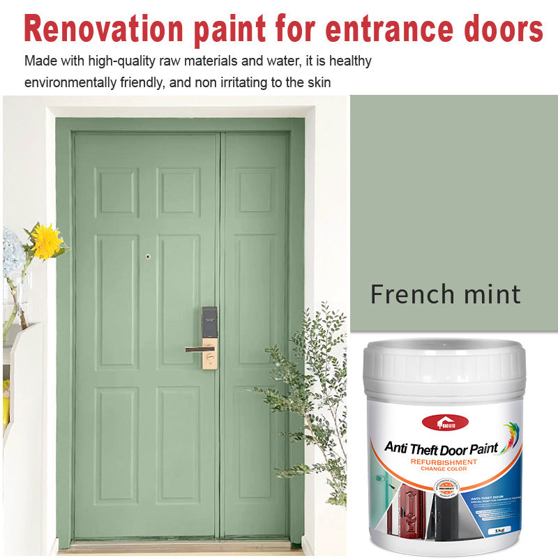 Anti-theft Iron Door Paint Metal Aluminum Alloy Iron Door and Window Renovation Color Change Rust-Proof Water-Based Paint Latex Paint