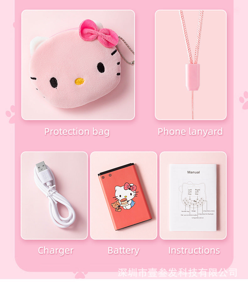 i168Mini Button Straight New Model Mini Hellokitty Small Phone Hot Sale Cartoon Cute