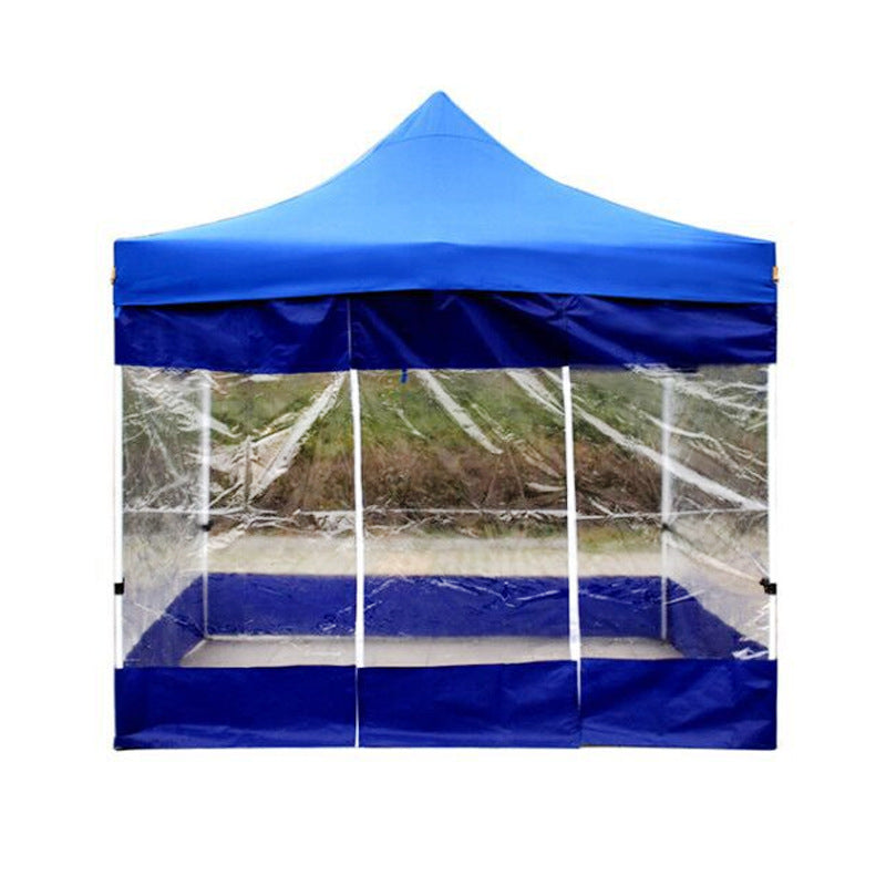 Late Night Food Stall Night Market Tent Surround Cloth for Setting Up Stalls with Four-Sided Transparent Enclosure Four-Legged Umbrella Outdoor Sunshade Foldable Rainproof Shelter