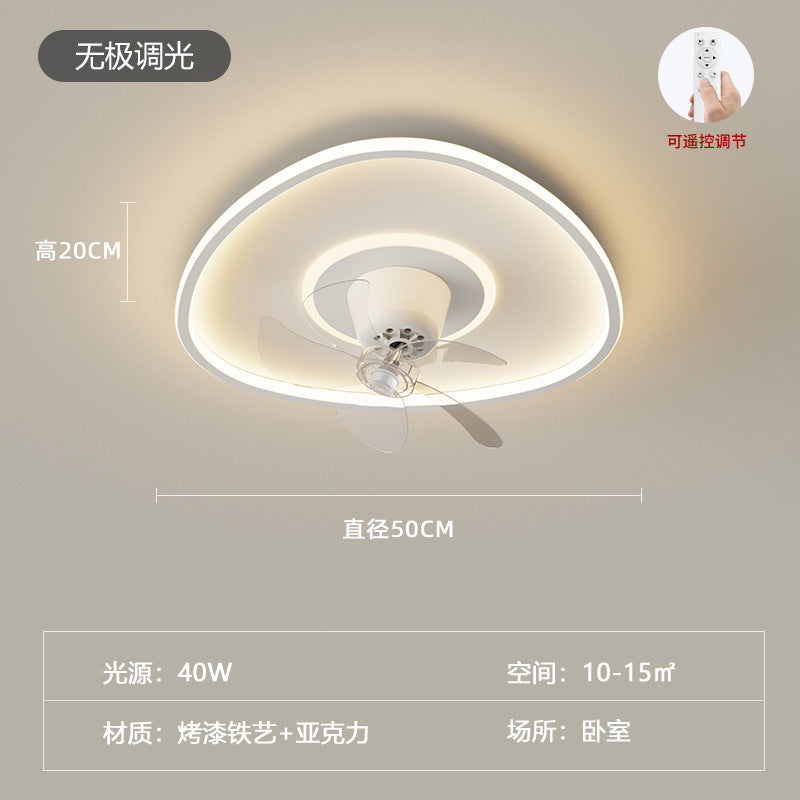Full Spectrum Bedroom Light360Adjustable Head Shaking Silent Simple Modern Fan Light Cozy Study Master Bedroom Ceiling Light