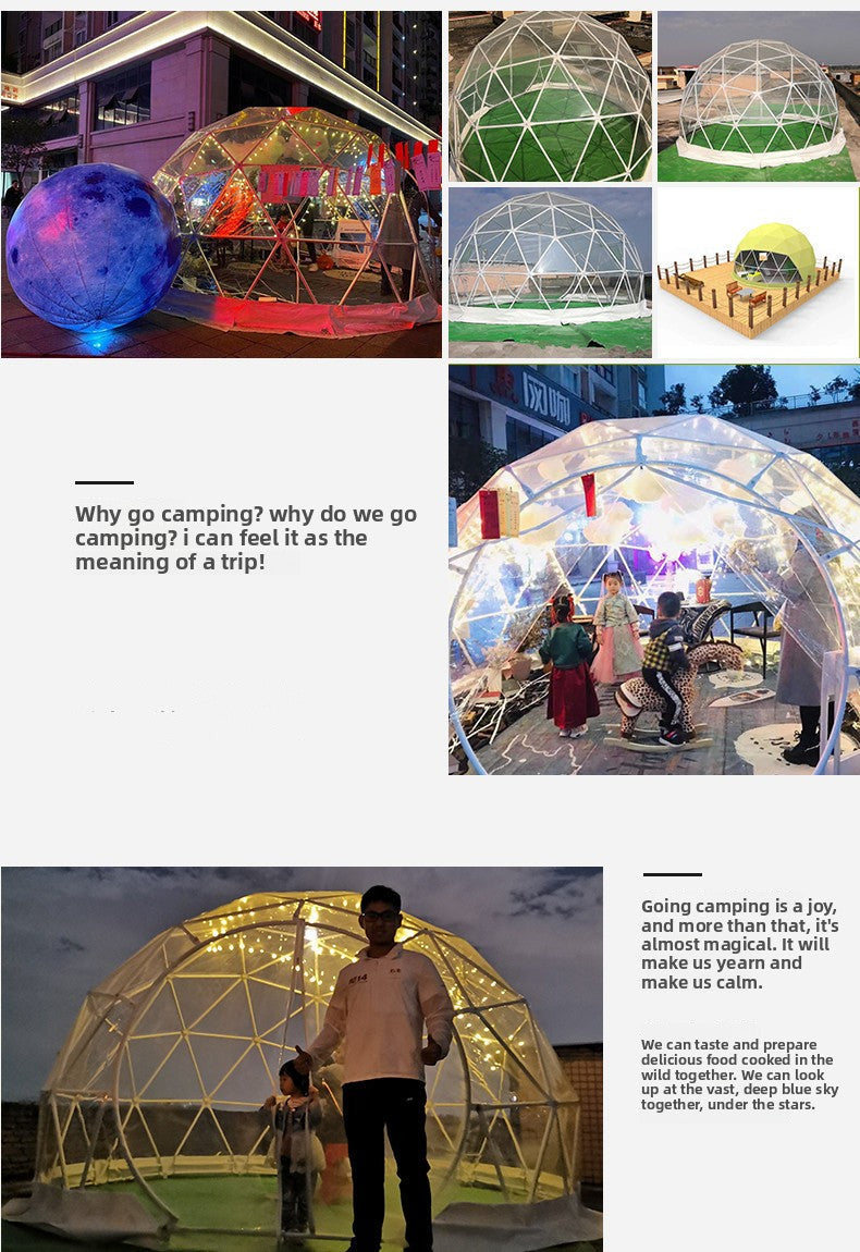 4Transparent Tent Hotel Scenic Spot Dome Starry Sky Tent Camp Round Ball-shaped Famous Accommodation Bubble House Starry Sky Room