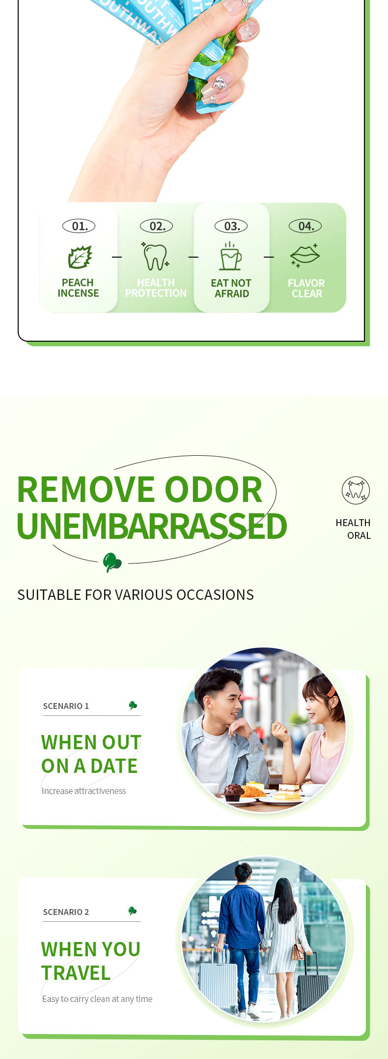 Cross-border Lemon Mouthwash Strips Oral Care Disposable Portable Cleaning Export Manufacturer Wholesale