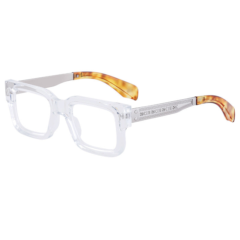 Fashion Square Frame Non-Prescription Glasses for Men, Can Be Fitted with Prescription Lenses, Optical Frame, Small Frame Glasses, Hot Sale