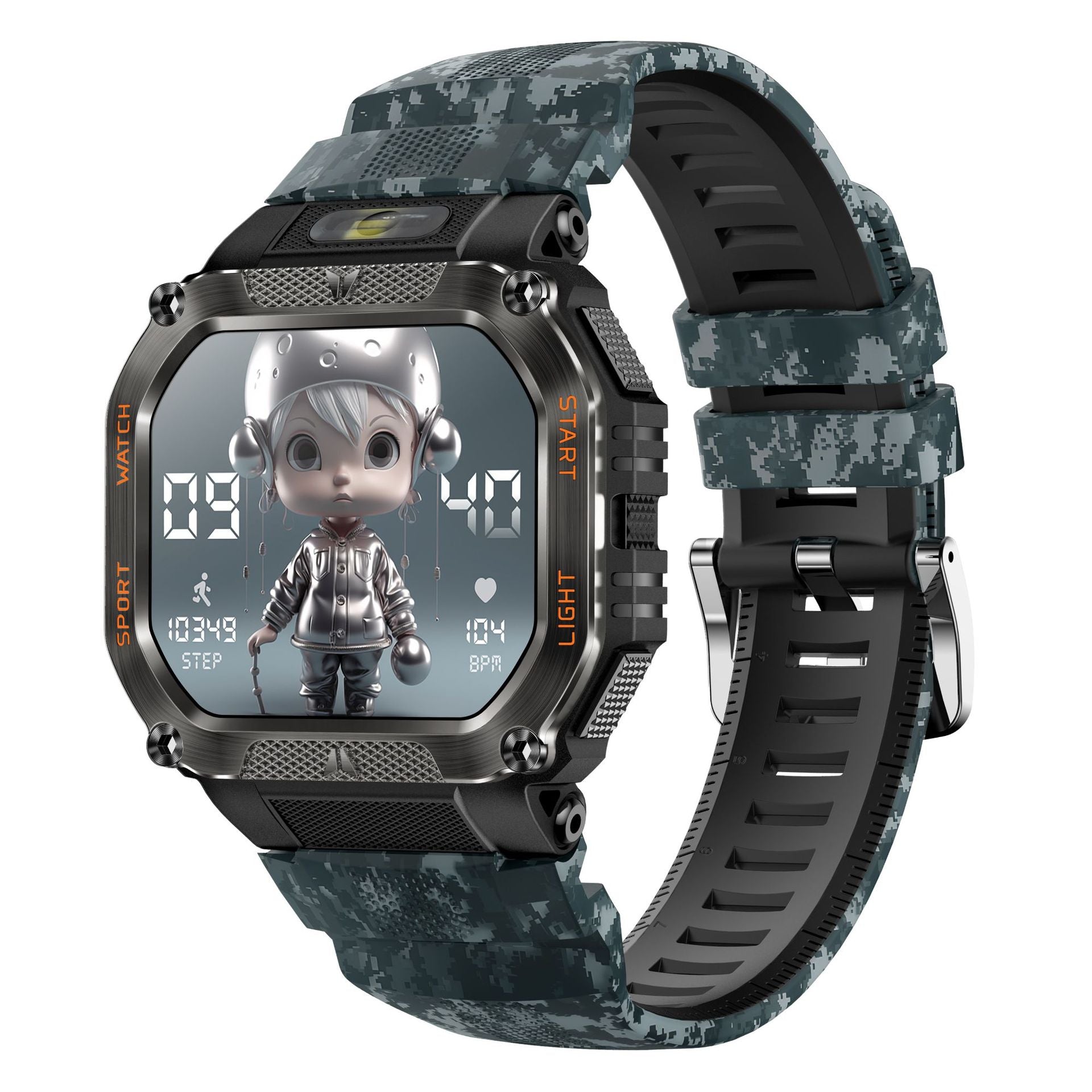 HT34Smart Watch Bluetooth Call True Heart Rate Step Sleep Monitoring3ATM Waterproof Outdoor Sports Three-Proof