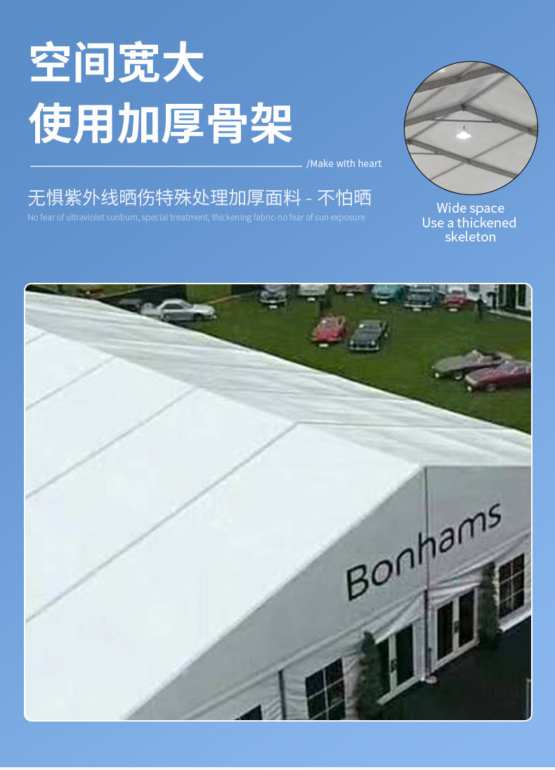 Outdoor European Style Wedding Tent Large Canopy Banquet Wedding Event Warehouse Shed Storage Logistics Tent Aluminum Alloy Tent