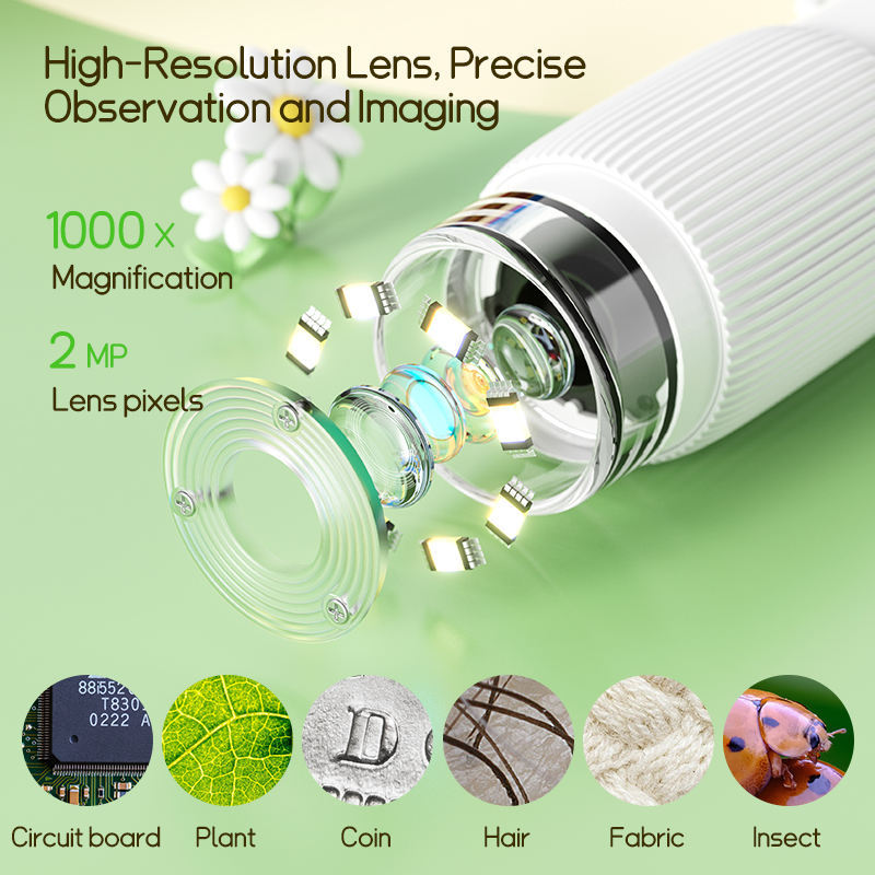 Children's Portable Optical Microscope Magnifier Toy Handheld Mini Student Experiment Science Handheld Microscope