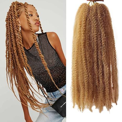Wig African Big Hair Caterpillar Export Wholesale Synthetic Crochet Hair Fluffy Small Curls Multi-color Marley Hair